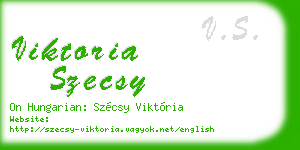 viktoria szecsy business card